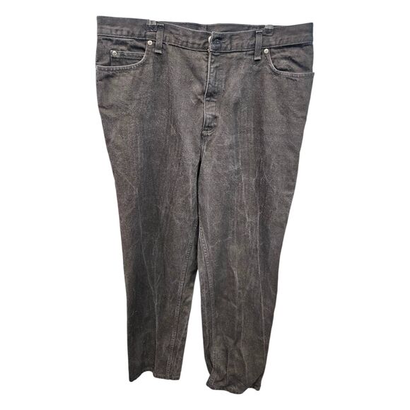 LANDS END Black Straight Leg Jeans Womens size 18 Classic 90's - Picture 2 of 6